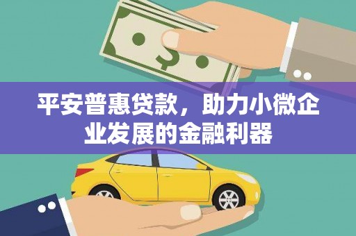 奈曼旗平安普惠贷款，助力小微企业发展的金融利器